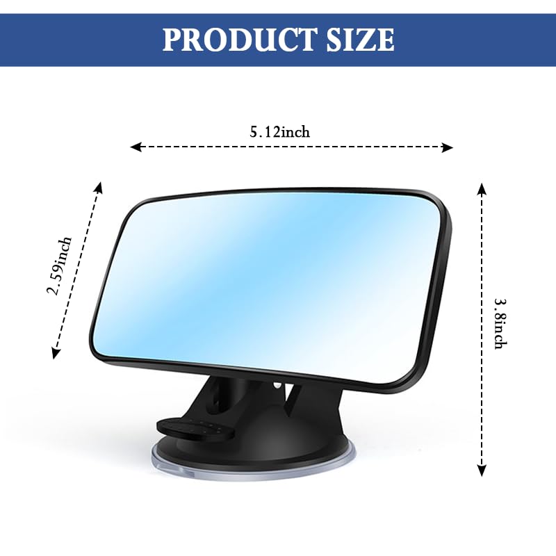 Salior baby car mirror with 9D HD glass for clear rear visibility