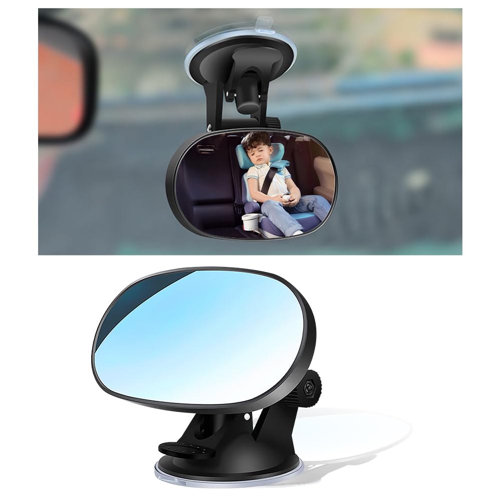 Salior Baby Car Mirror rear-facing view with clear visibility of baby movements