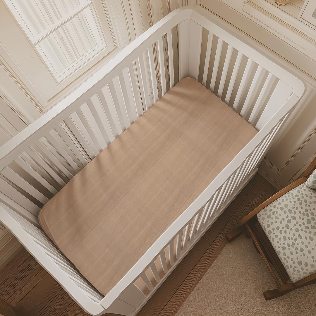 Salt Earth machine-washable crib sheets simplify laundry and quick nursery resets.
