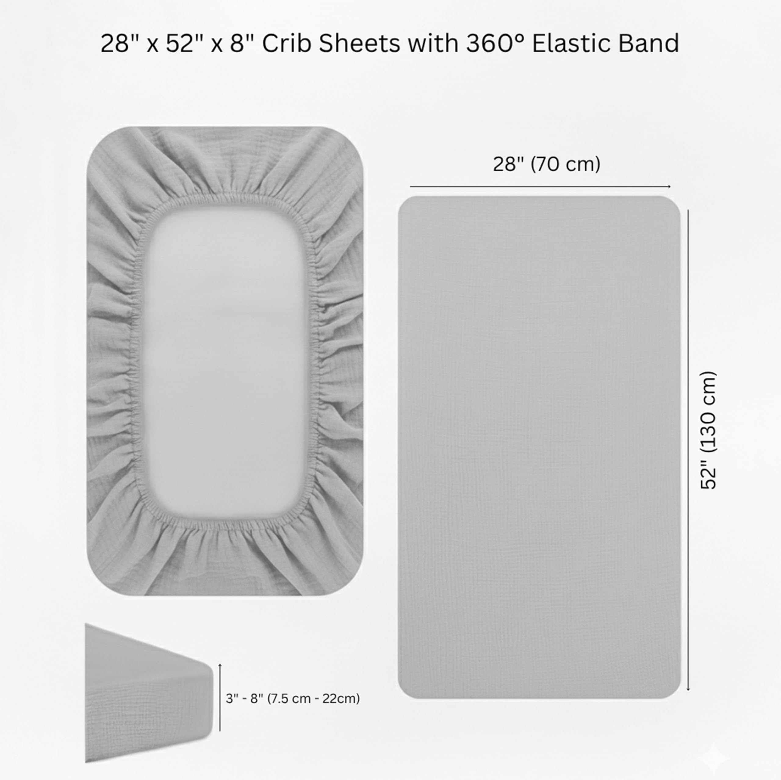 Salt Earth muslin crib sheet nursery setup adds soft cozy ambiance