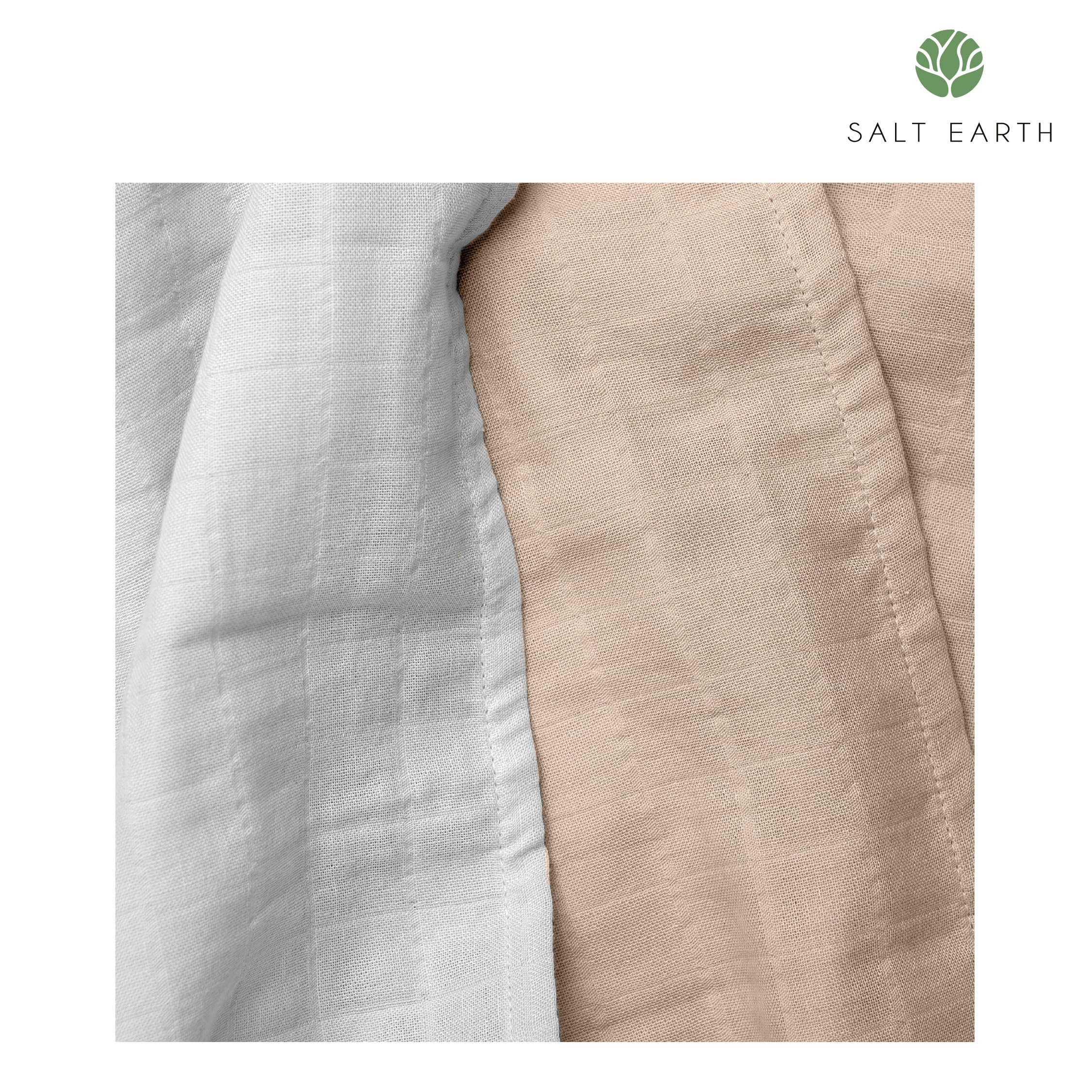 Salt Earth swaddle gift-registry display suggests practical newborn essential.