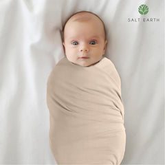 Salt Earth swaddle two-pack folded to showcase value and softness.