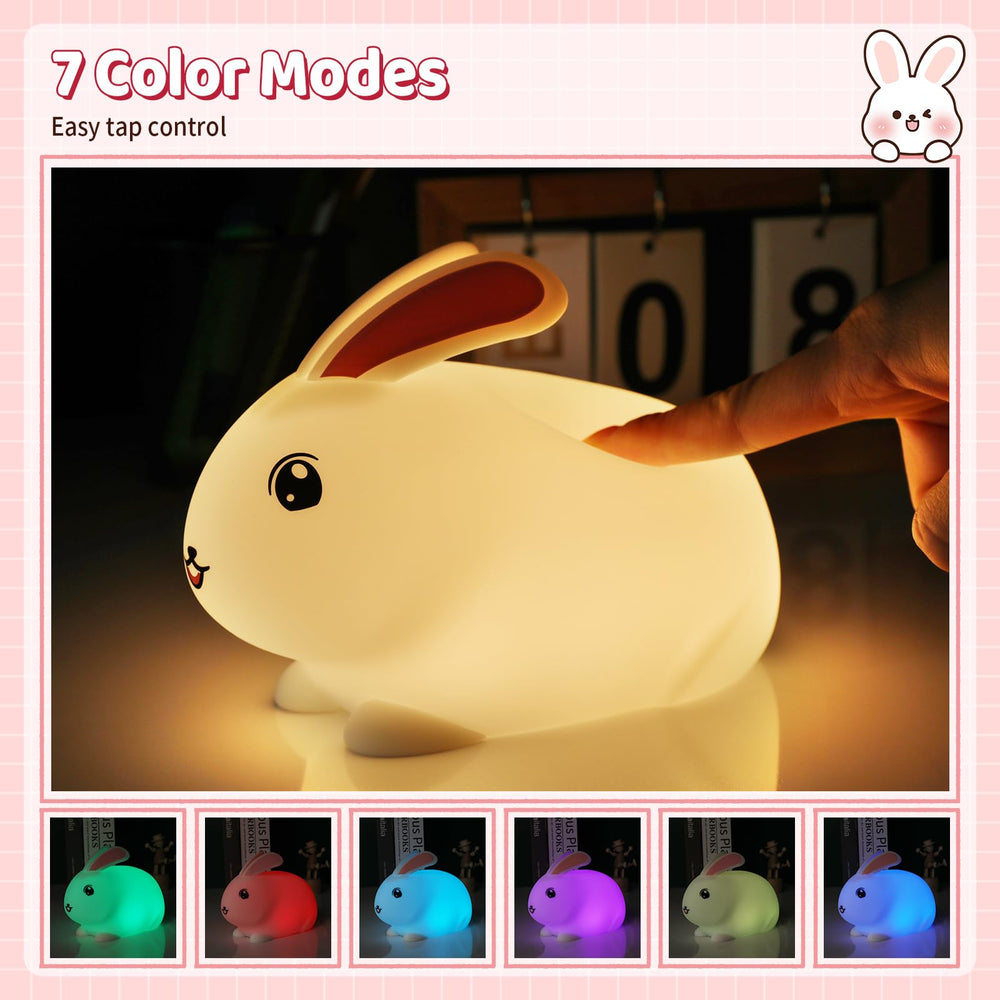 SALUOKE baby night light tap control for quick color changes