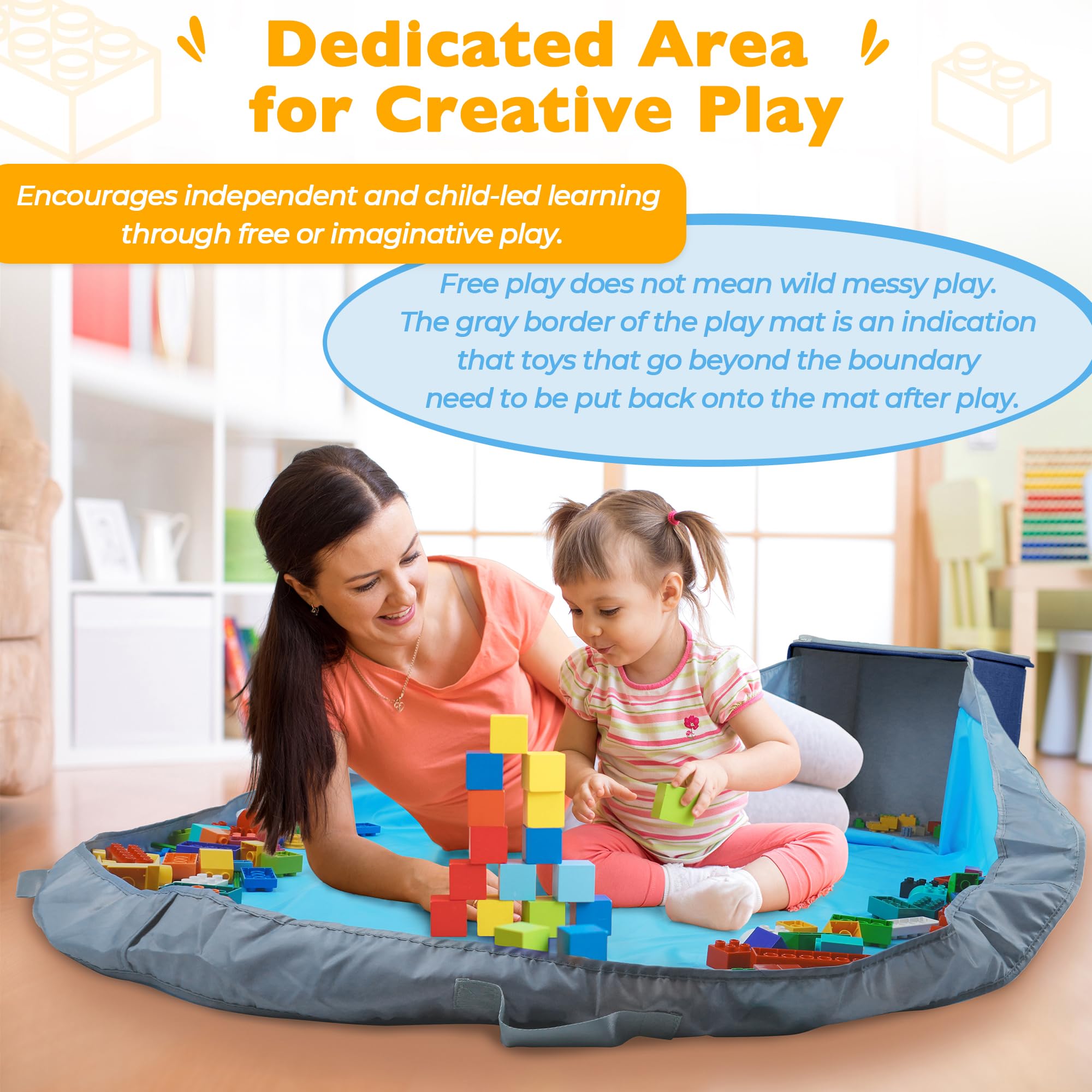SAM AND MABEL play mat boat shape encourages sharing and central reach