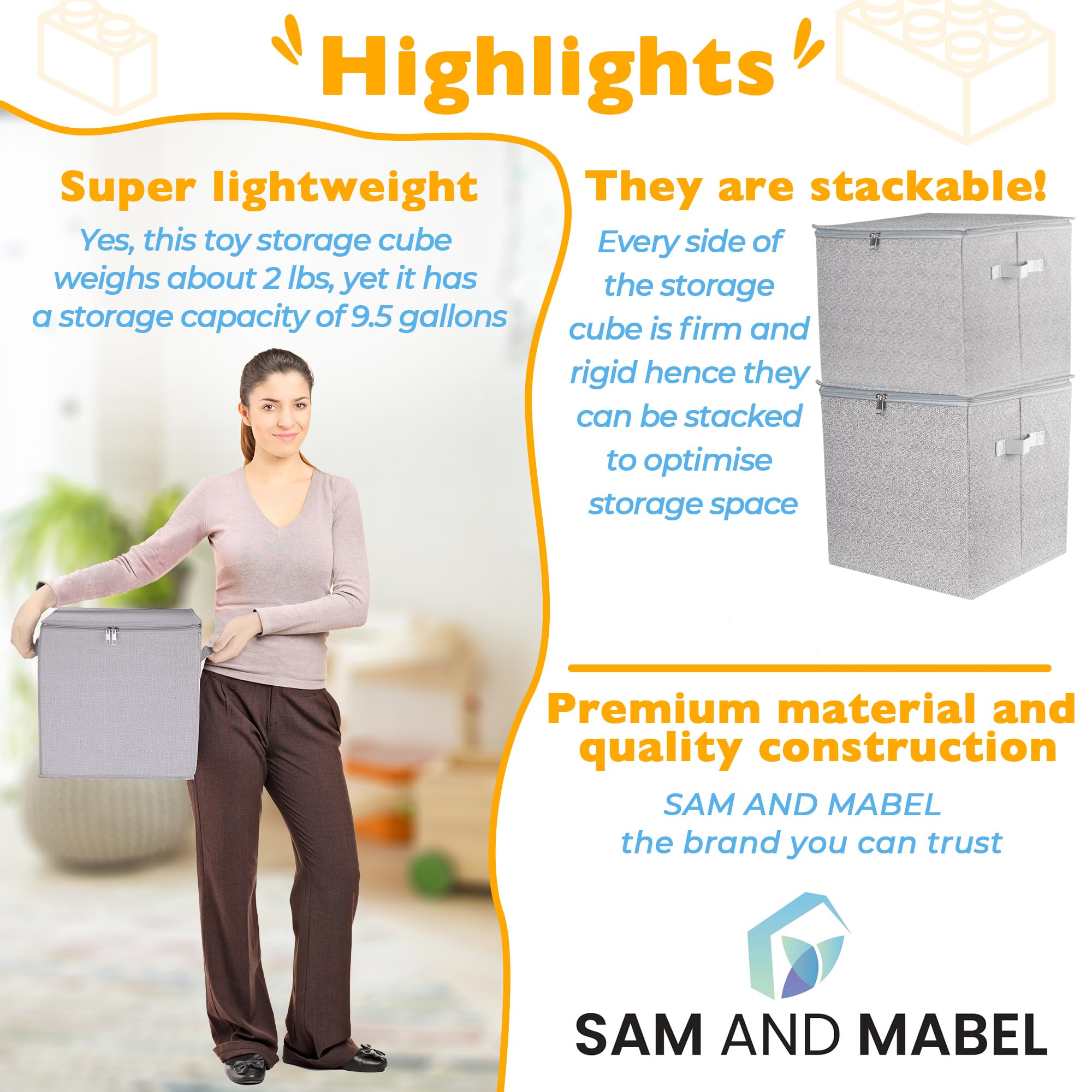 SAM AND MABEL playroom tidy-up promotes easy cleanup