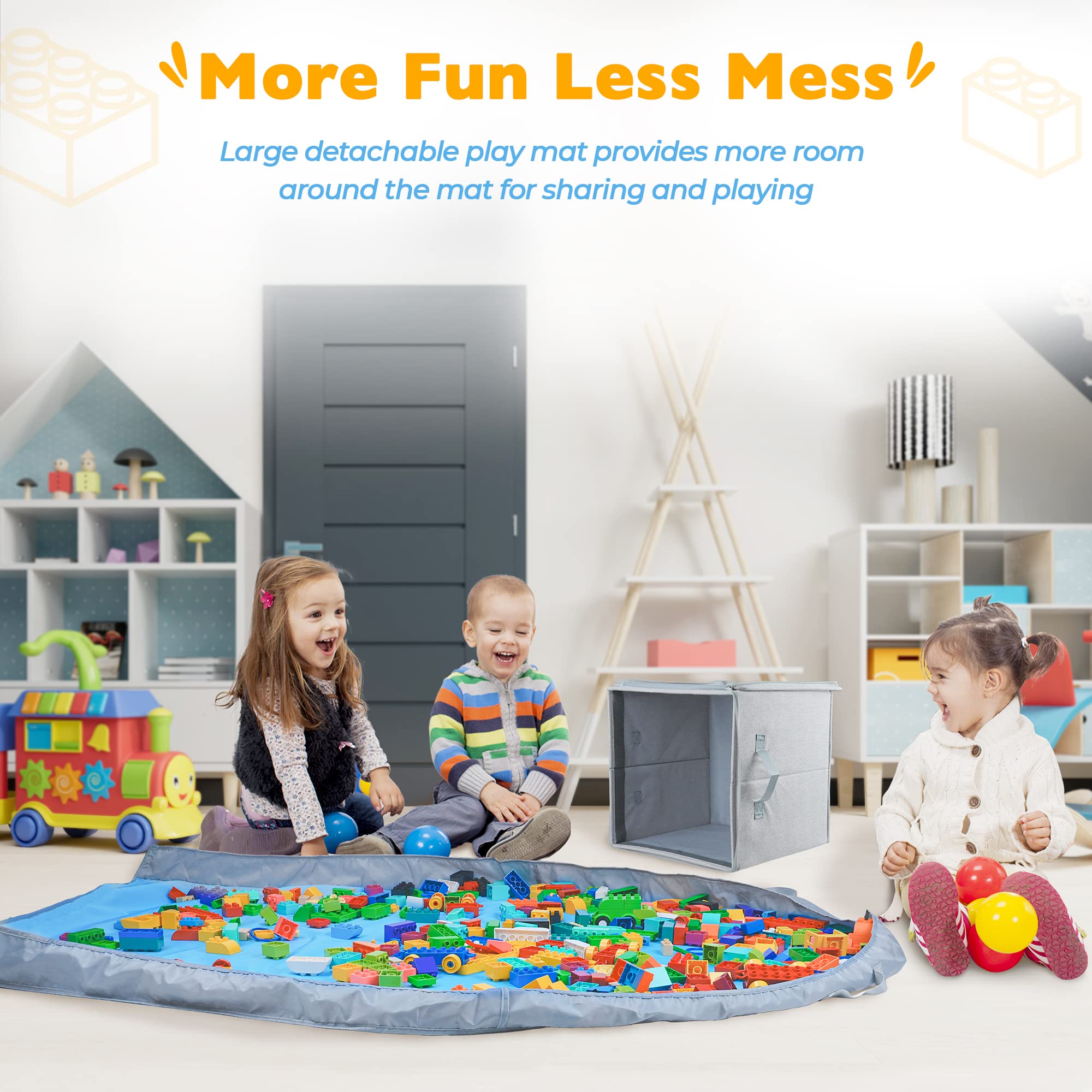 SAM AND MABEL stackable cube storage is durable and easy to move