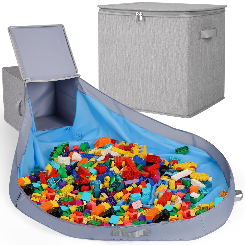 SAM AND MABEL toy storage basket cubby front view highlights tidy organization.