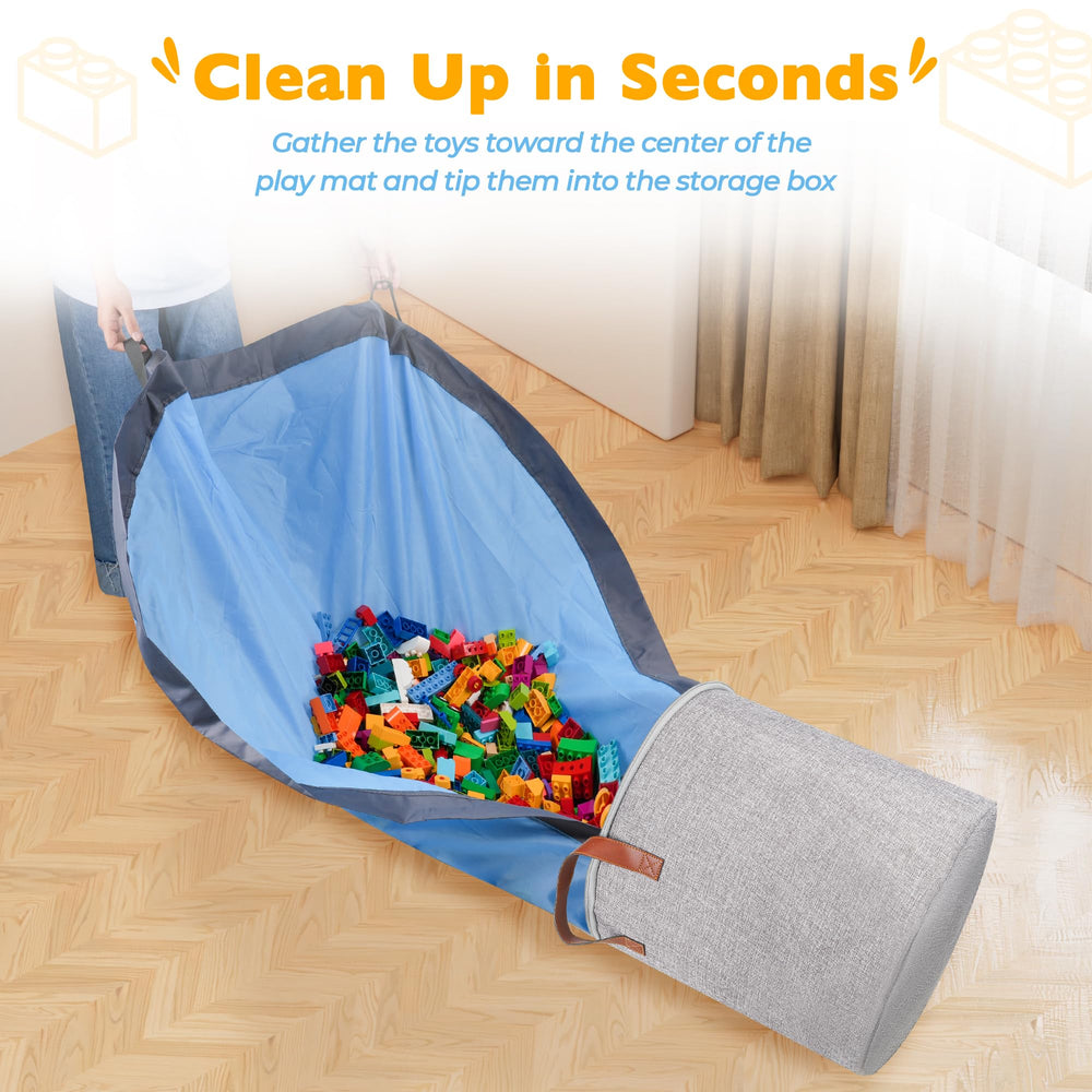 SAM AND MABEL XXL durable handles aid quick pickup and tidy up.