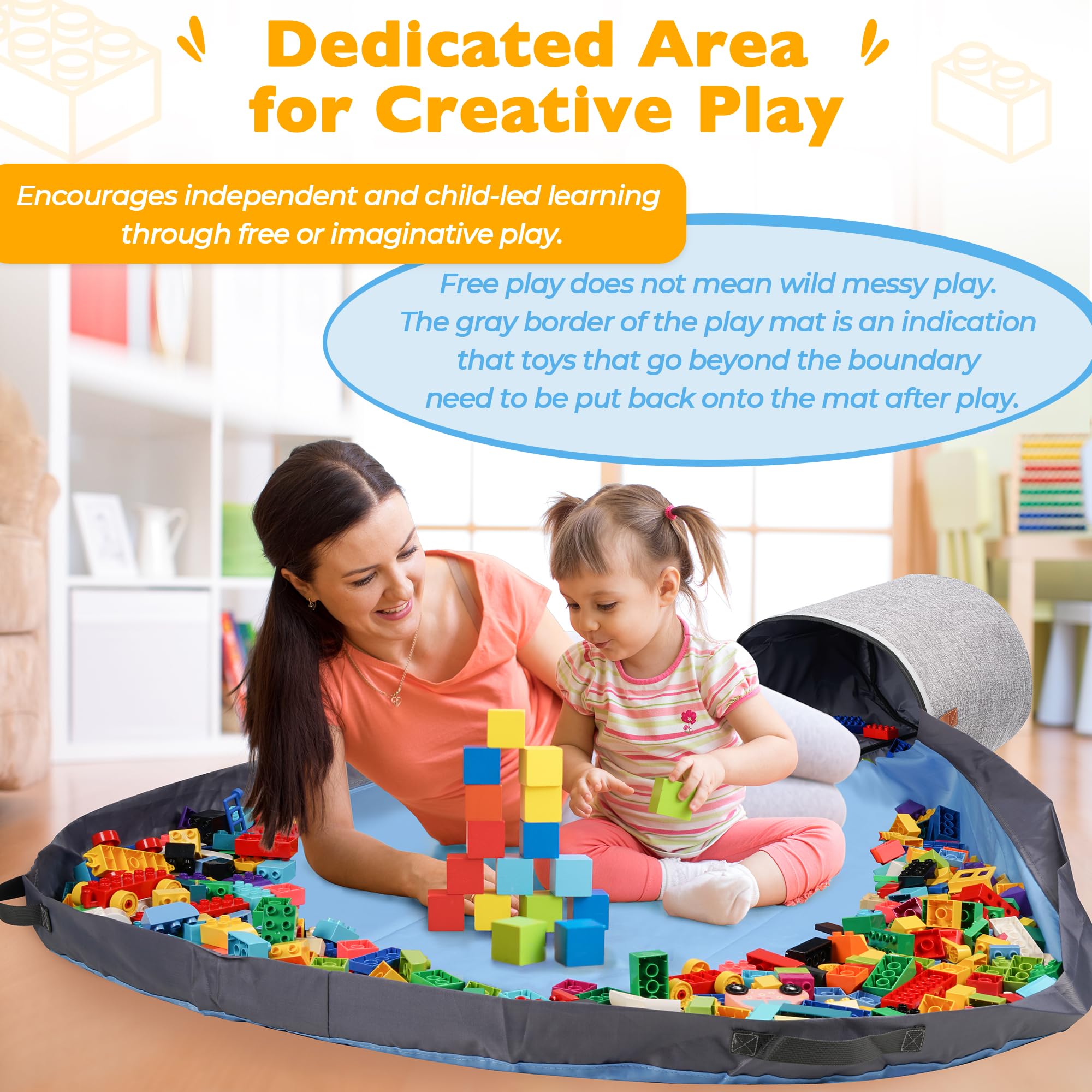 SAM AND MABEL XXL closed-lid storage bin keeps small parts secure and spill-free.