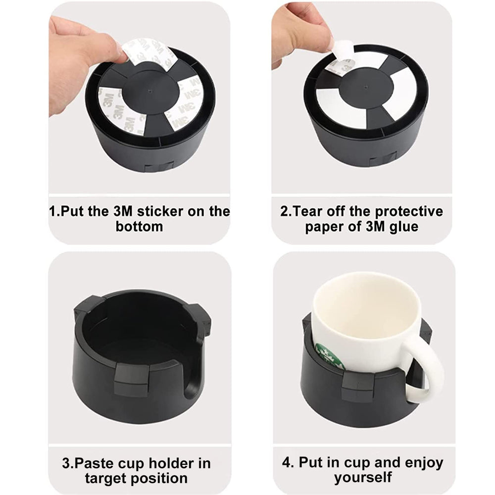 Samhe anti-spill cup holder sleek design complements desks, tables, and countertops.