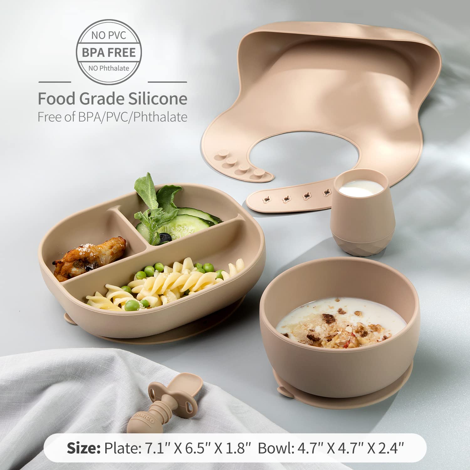 SAMiGO chewable spoon with textured head supports chewing and grabbing.