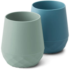 SAMiGO silicone baby cup with open-top design for easy controlled sips.