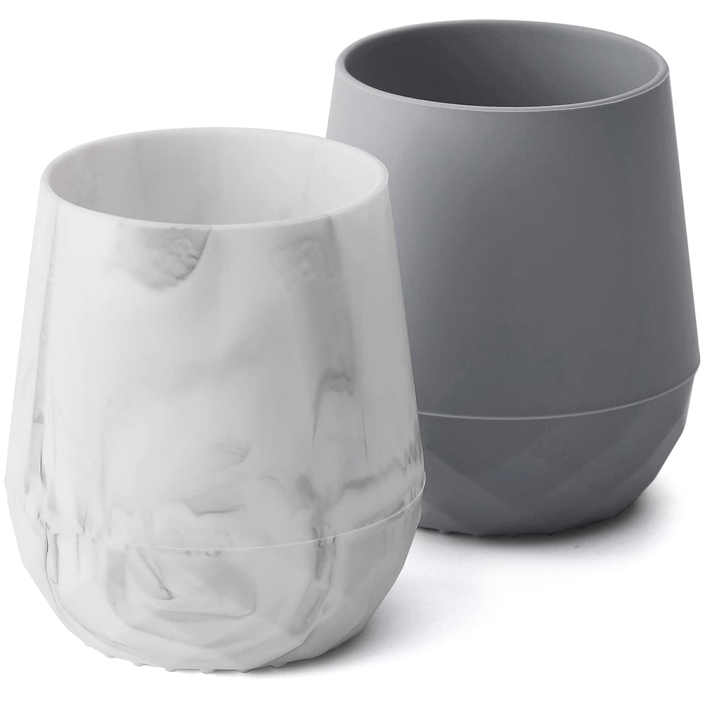 SAMiGO silicone baby cups open cup 2oz aids tiny hands learning to sip confidently.