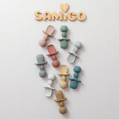 SAMiGO spoon head with sensory bumps for exploration during meals