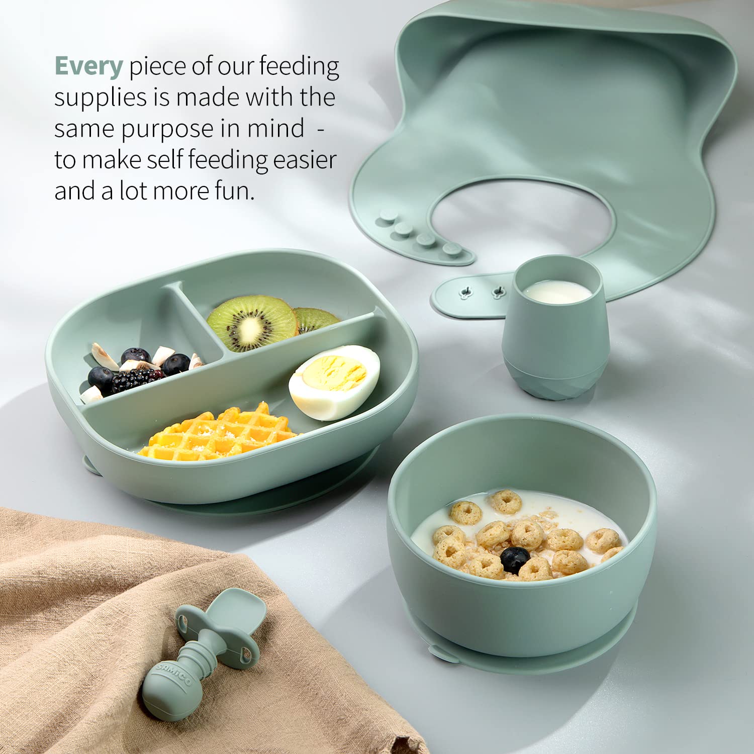 SAMiGO colorfully packaged set makes a thoughtful baby gift.