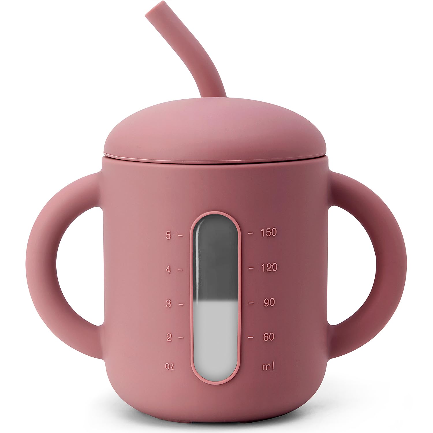 Samigo silicone sippy cup with firmer lid for less spills during busy mealtimes.