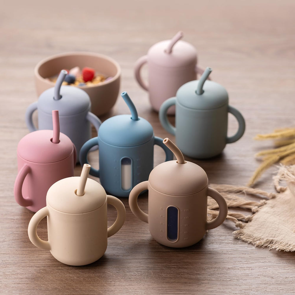 SAMiGO silicone sippy cup on-the-go use for quick hydration