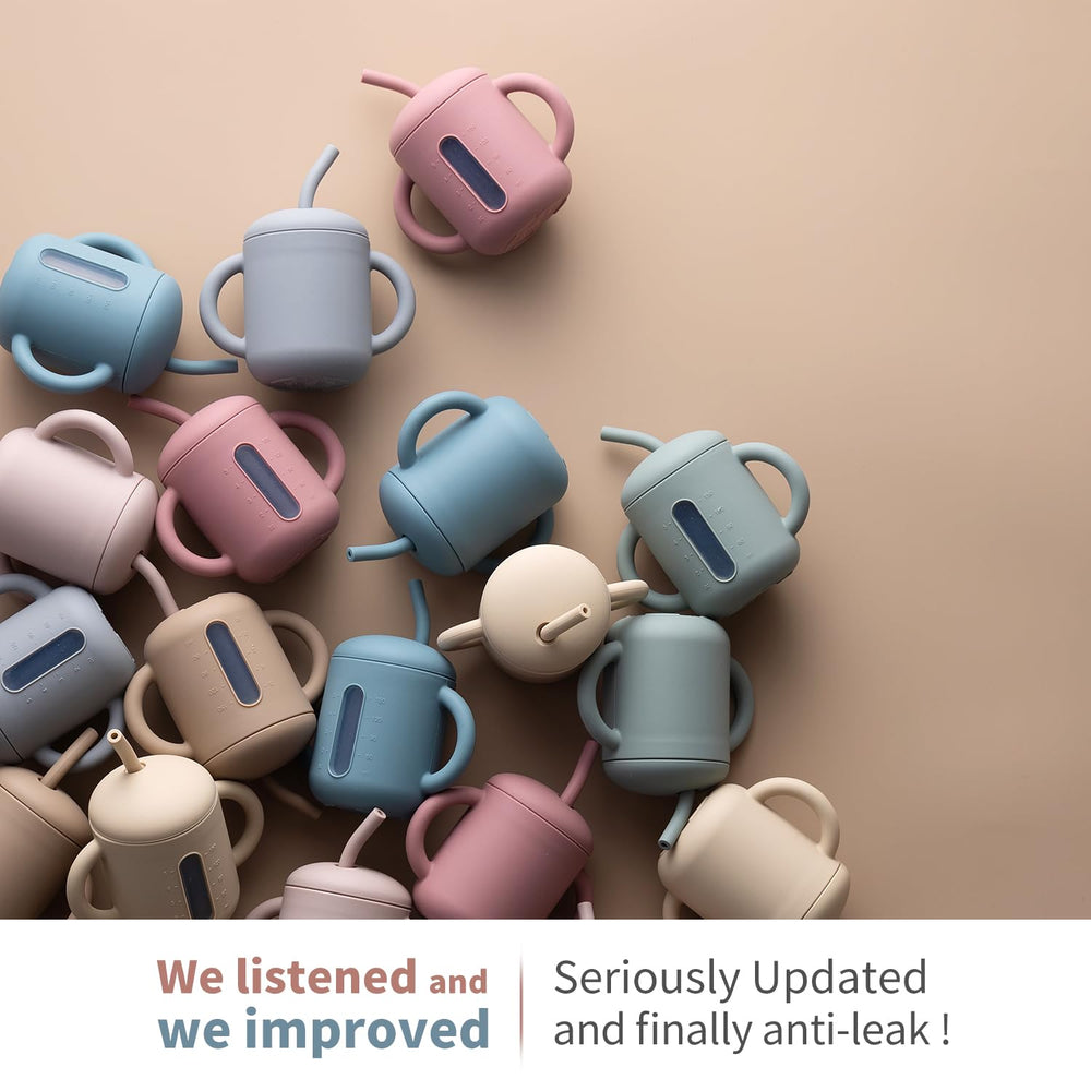 SAMiGO cup straw enables easy toddler sipping on the go