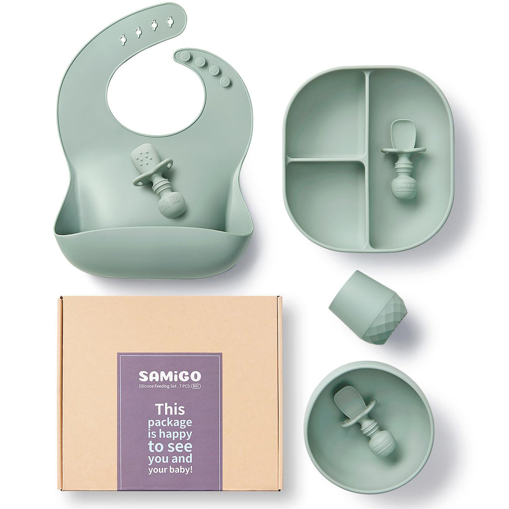 SAMiGO suction plate for self-feeding provides stability during meals.