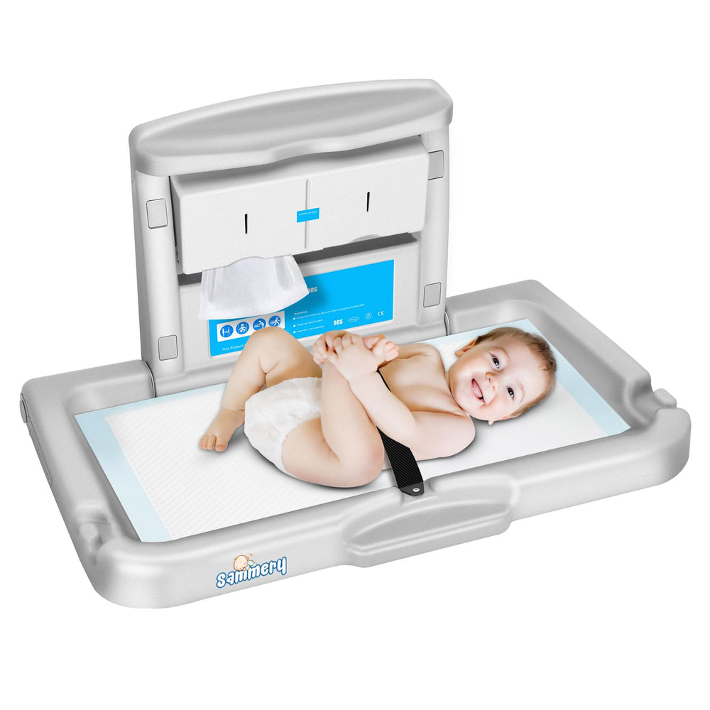 Sammery commercial changing station wall-mounted closed design for tidy, space-efficient restrooms