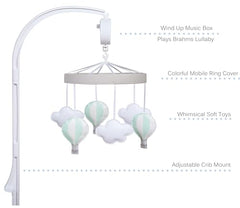 Sammy & Lou crib mobile arm attaches securely to standard rails.