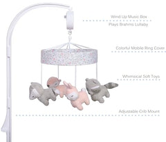 Sammy & Lou forest deer figure on mobile supports visual tracking while calming music plays.