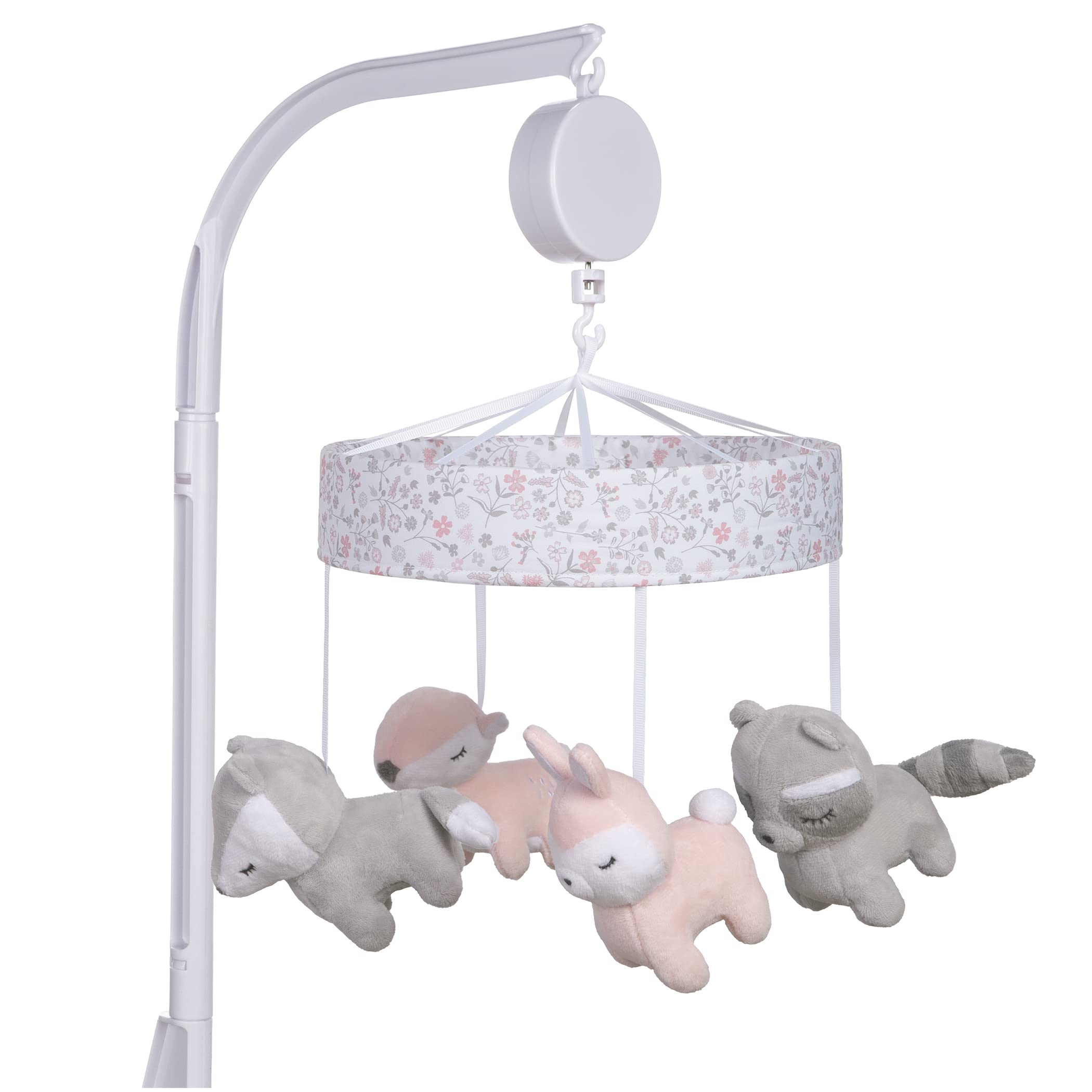 Sammy & Lou Sweet Forest Friends mobile with raccoon figures for soothing bedtime visuals.