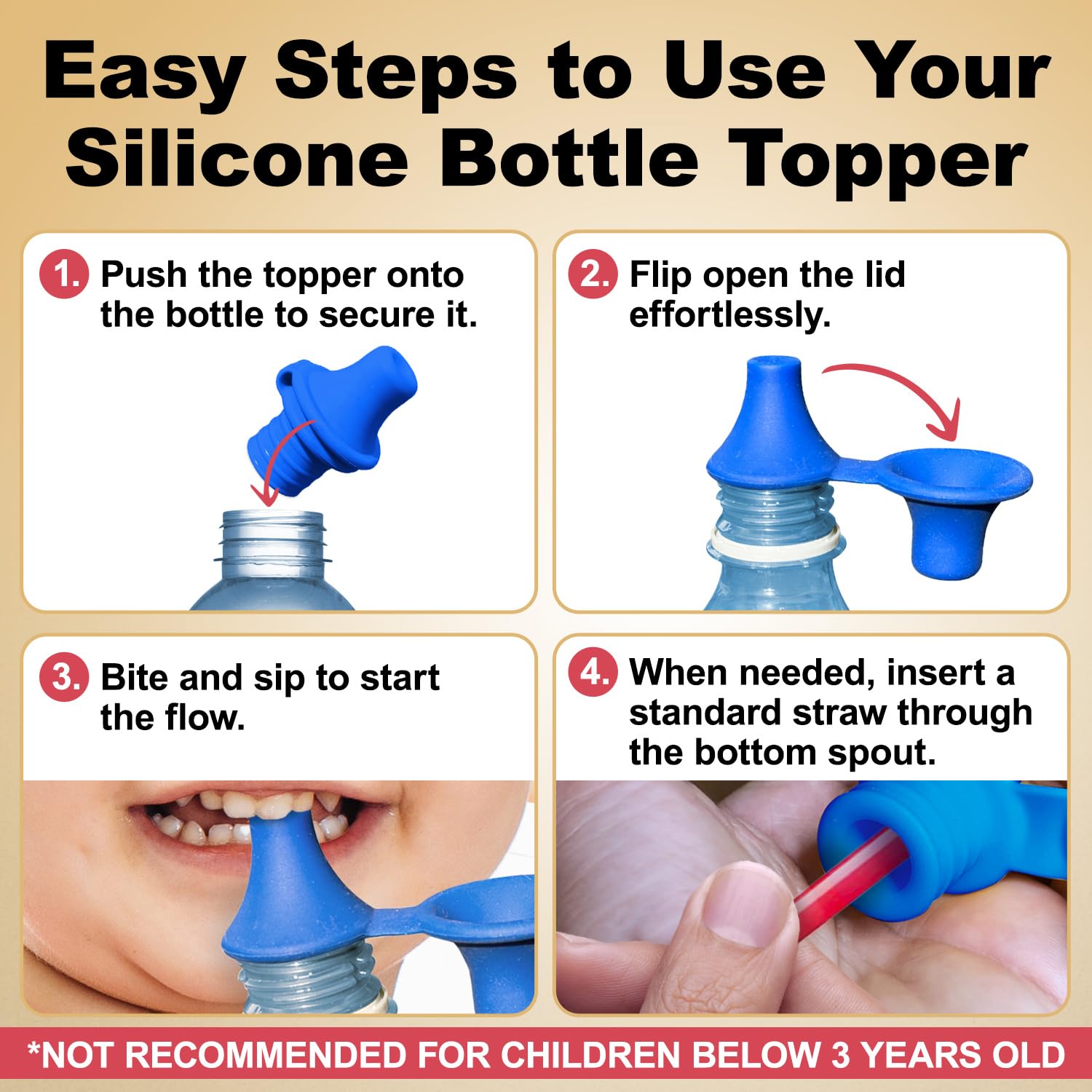 Samorillo Sipppz fits 28mm bottles for quick sippy conversion.