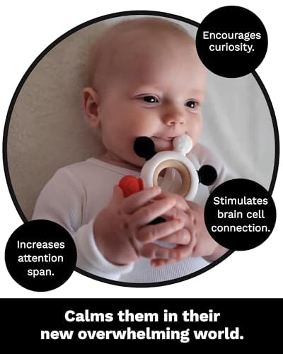 Samuel Sensory teether ring easy grip promotes early motor skills.