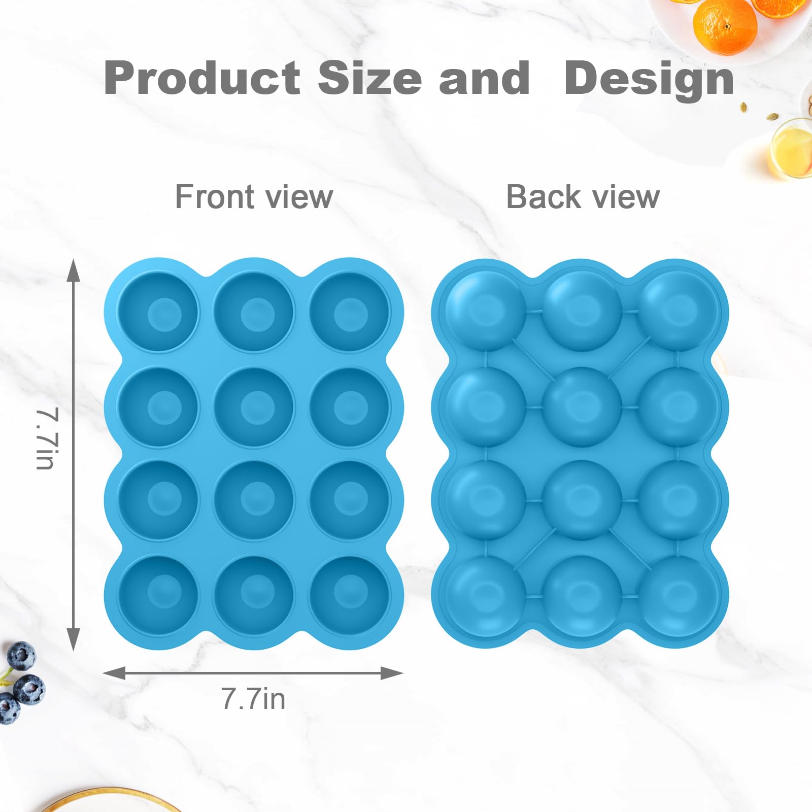 Samuelworld 12-portion 2.5oz tray blue showing compact, stackable design