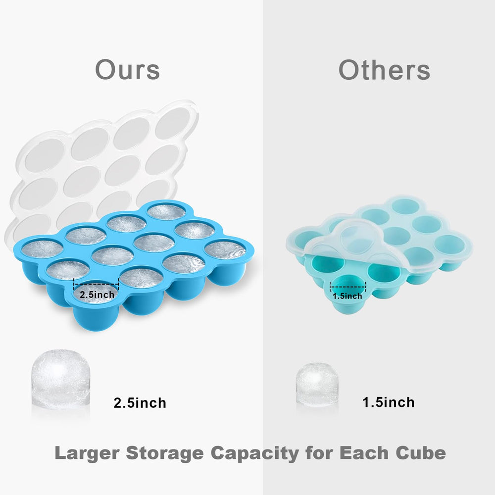 Samuelworld BPA-free silicone freezer tray for safe food storage