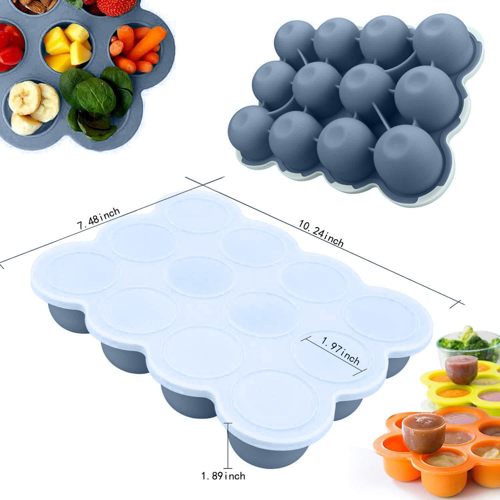 Samuelworld freezer-safe storage tray with easy pop-out portions