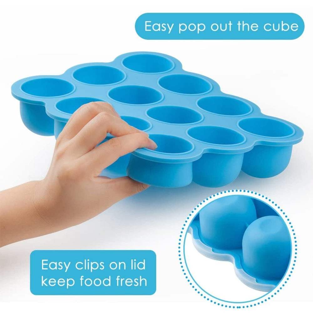 Samuelworld puree ice cubes tray in blue for easy portions
