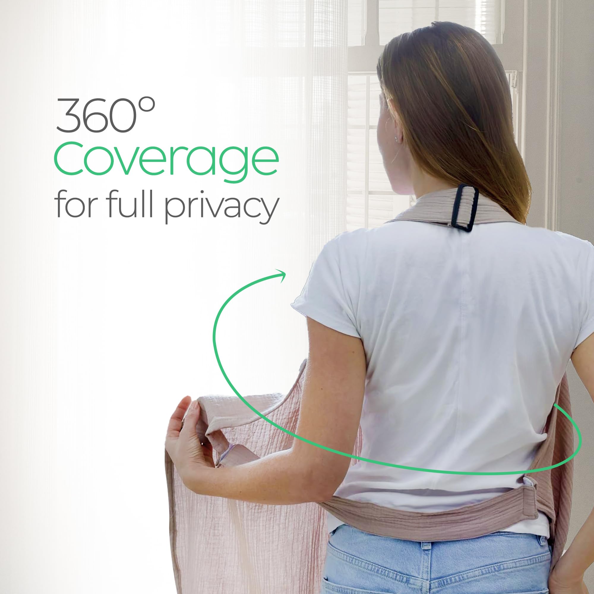 San Francisco Baby nursing cover with 360-degree coverage for private feeding.