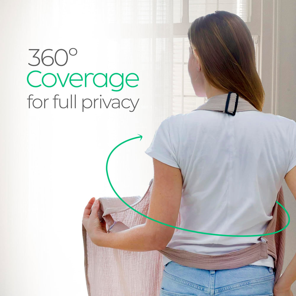 San Francisco Baby nursing cover with 360-degree coverage for private feeding.