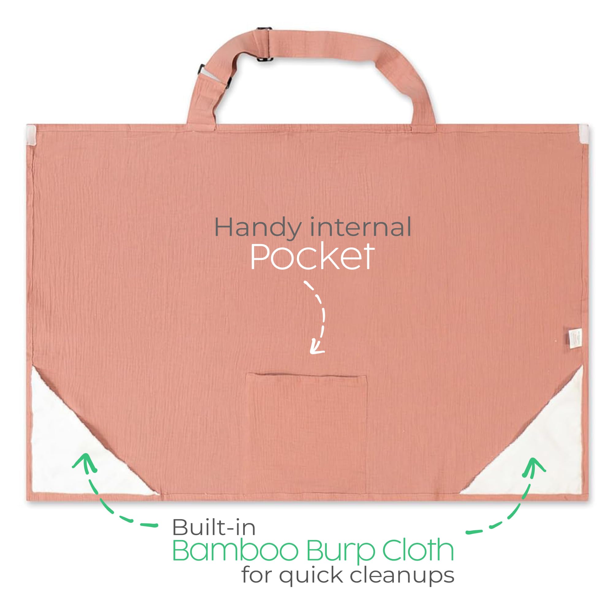 San Francisco Baby nursing cover provides 360° coverage for flexible nursing moments.