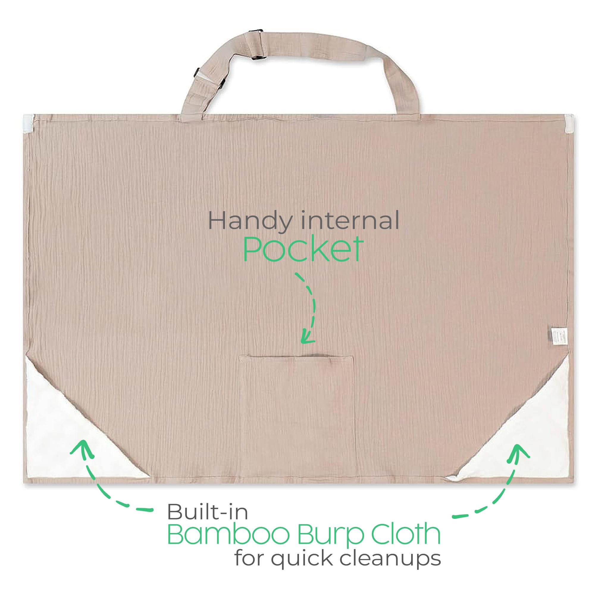 San Francisco Baby nursing cover folds into a matching carrying case.