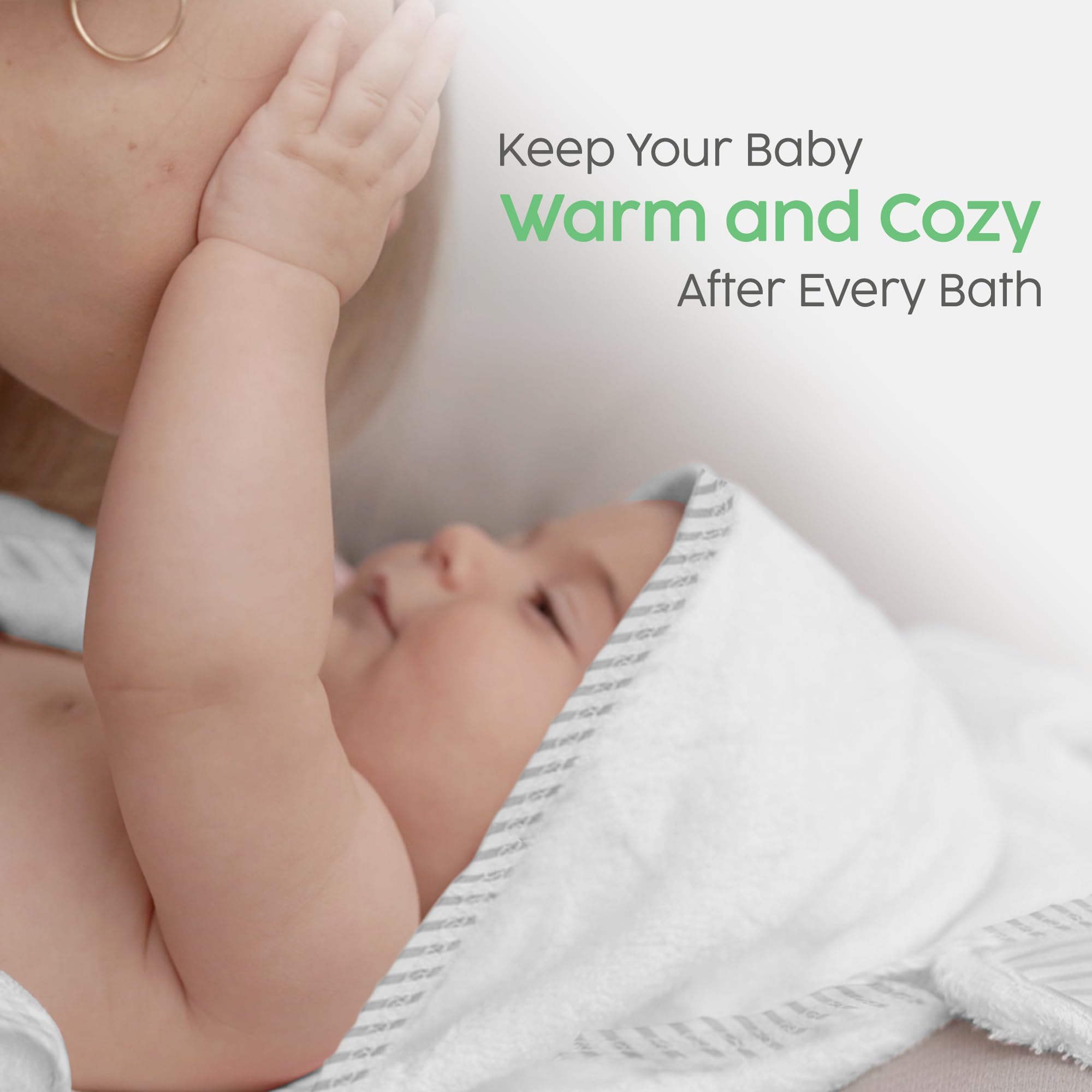 San Francisco Baby towels newborn hooded 35x35 inch shows ample coverage for growing babies.