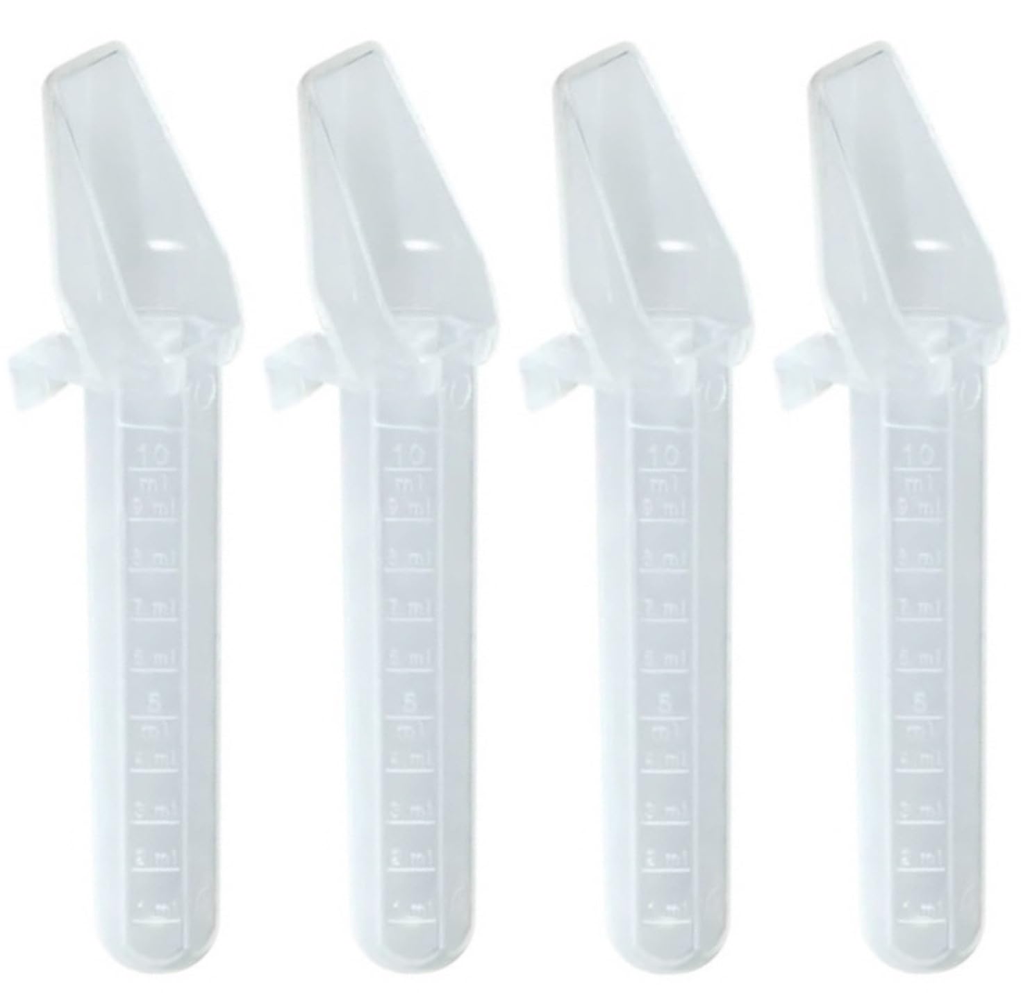 Sandhill Tools calibrated medicine spoon front view shows 10 ml markings for accurate dosing.