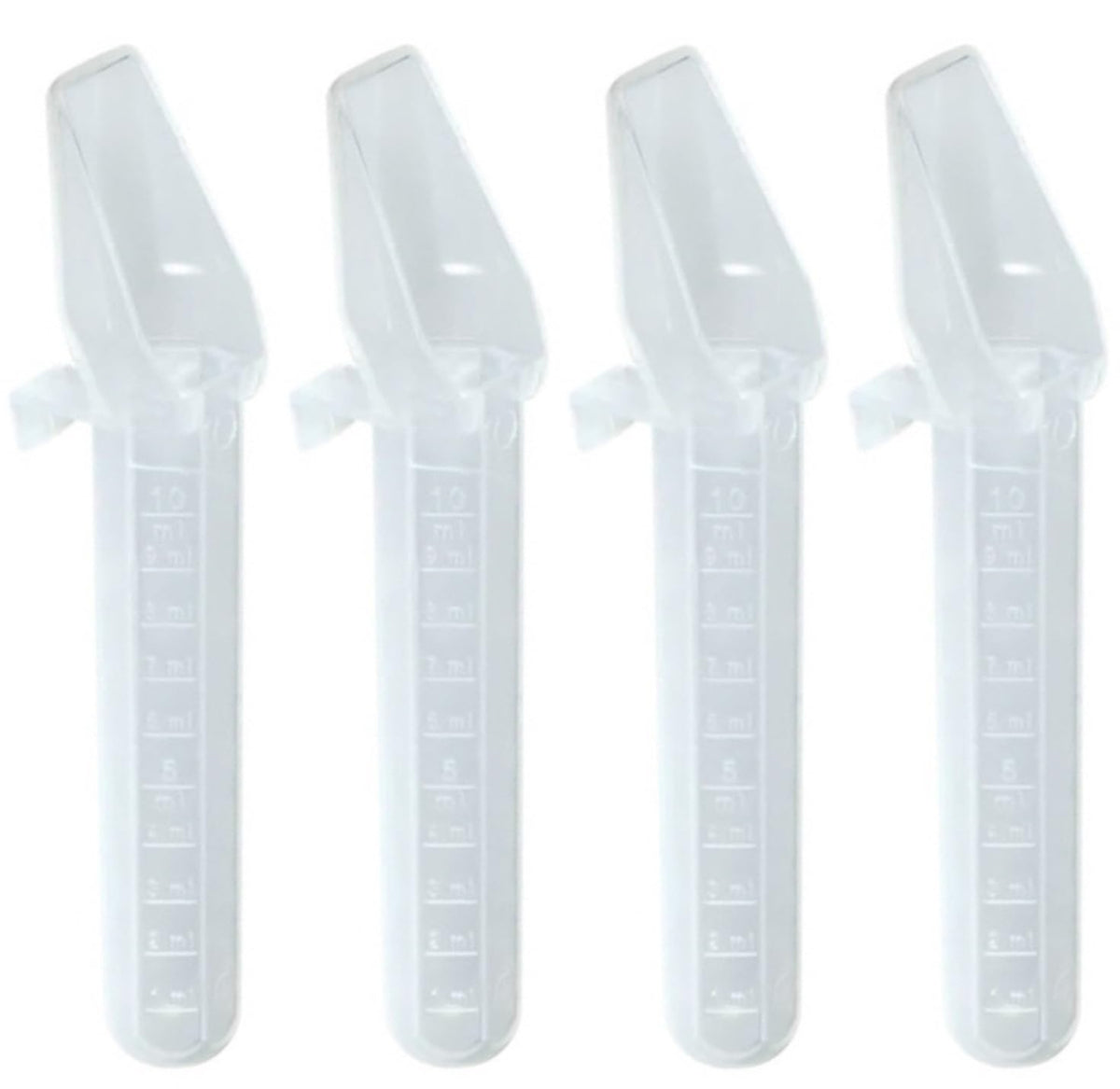Sandhill Tools calibrated medicine spoon front view shows 10 ml markings for accurate dosing.