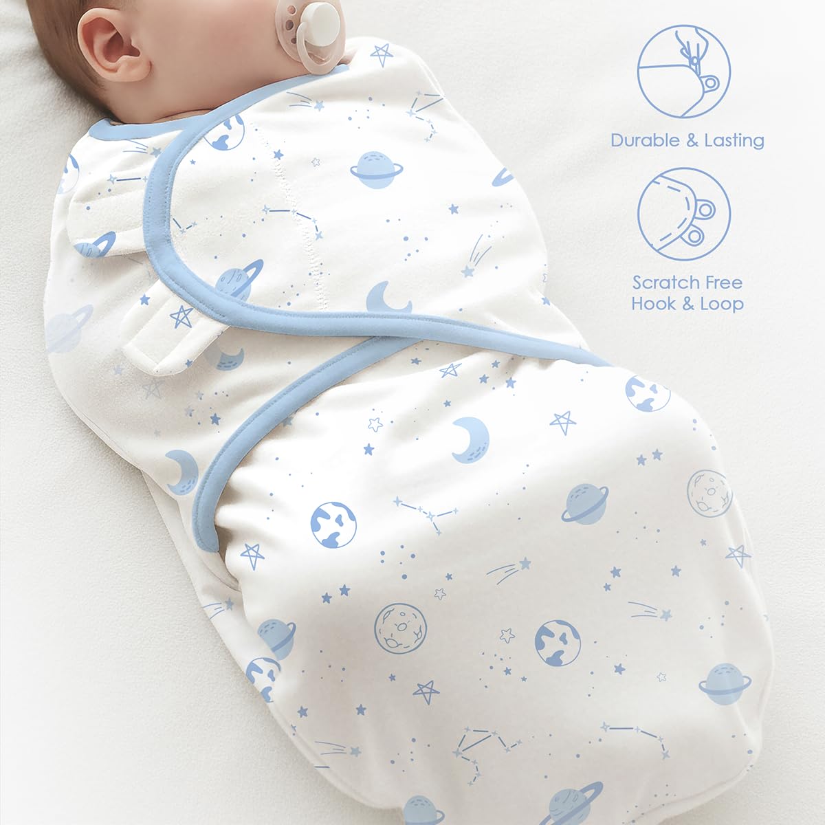 SANDJEST Arm-In Sleep Sack Cotton Fabric emphasizes breathable, skin-friendly daily comfort