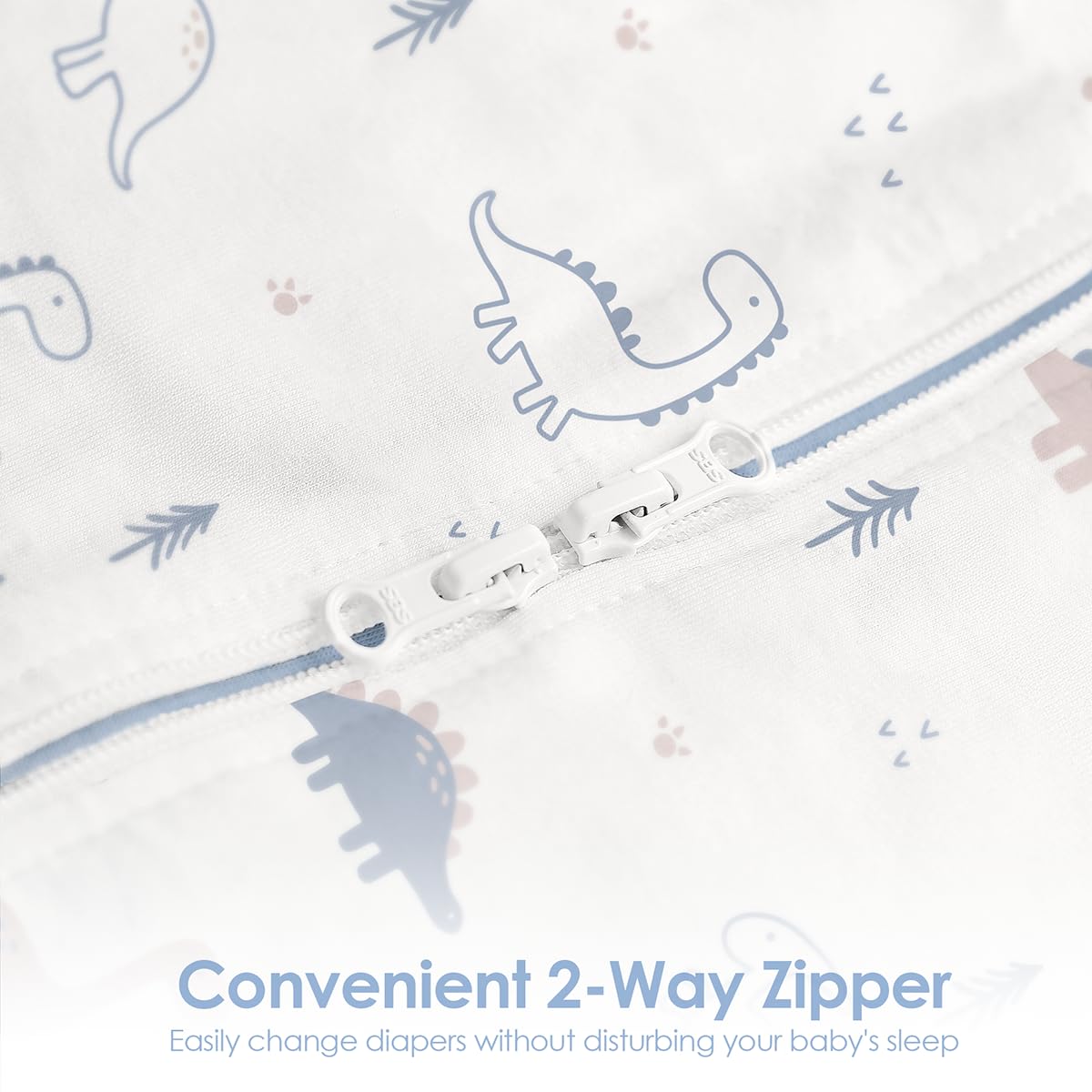 SANDJEST arm-in zipper sleep sack cotton for easy changes.