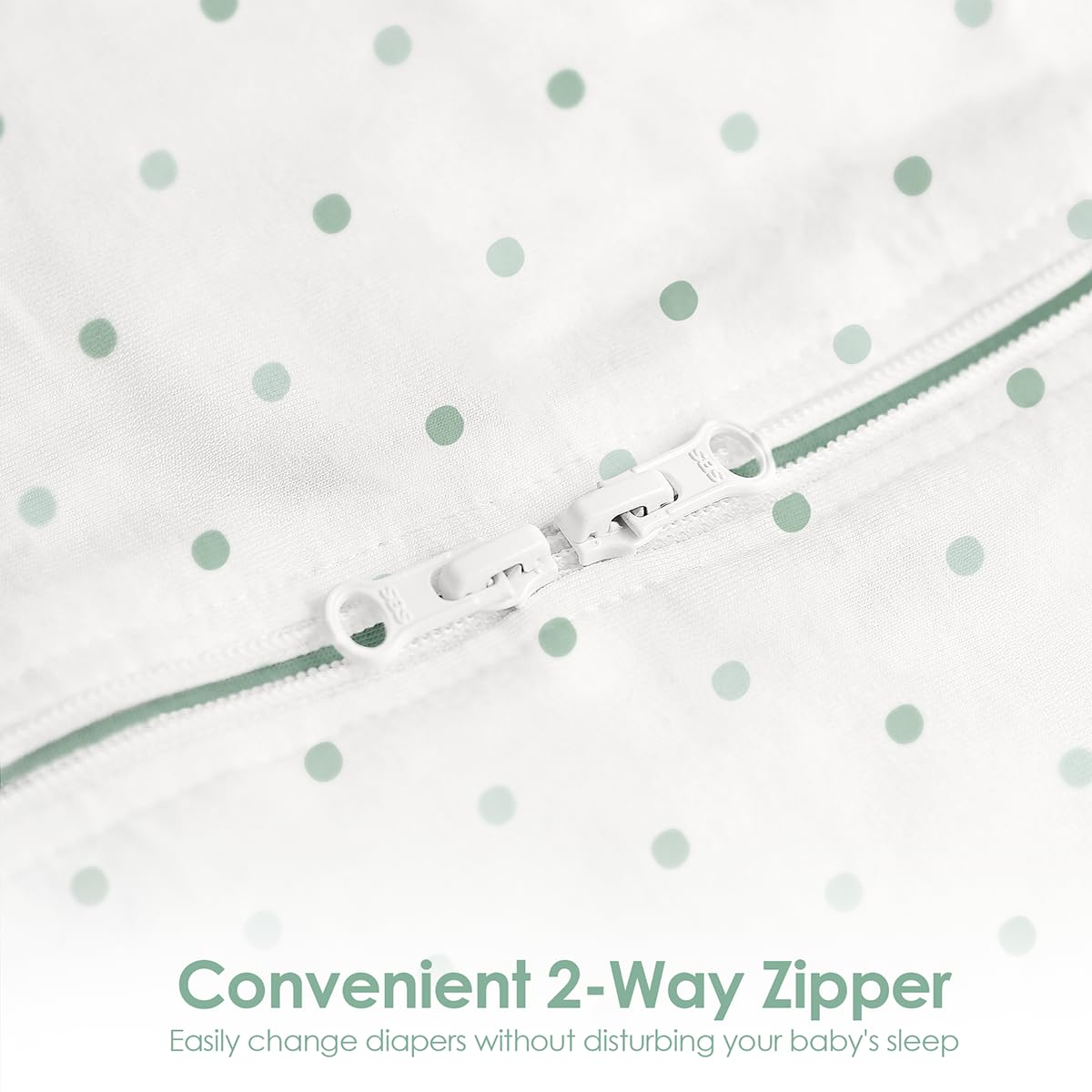 SANDJEST arm-in zipper swaddle keeps baby snug.