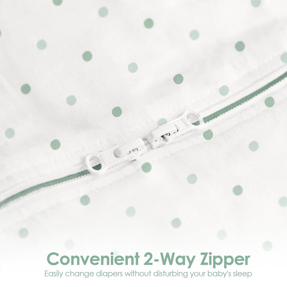SANDJEST arm-in zipper swaddle keeps baby snug.