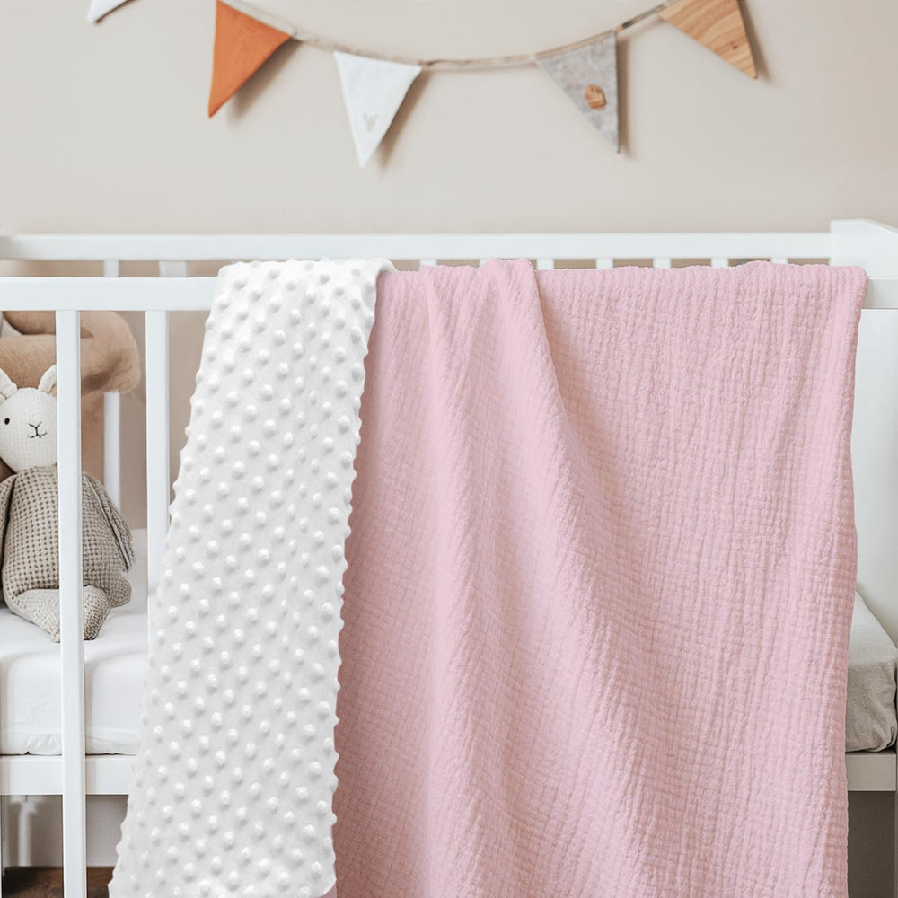 SANDJEST burp cloth-ready blanket helps keep you and baby clean