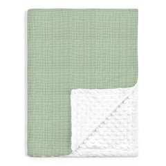 SANDJEST baby blanket muslin-side offers breathable comfort for crib or stroller