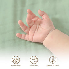 SANDJEST baby blanket swaddle-ready design supports easy wrapping and soothing cuddles