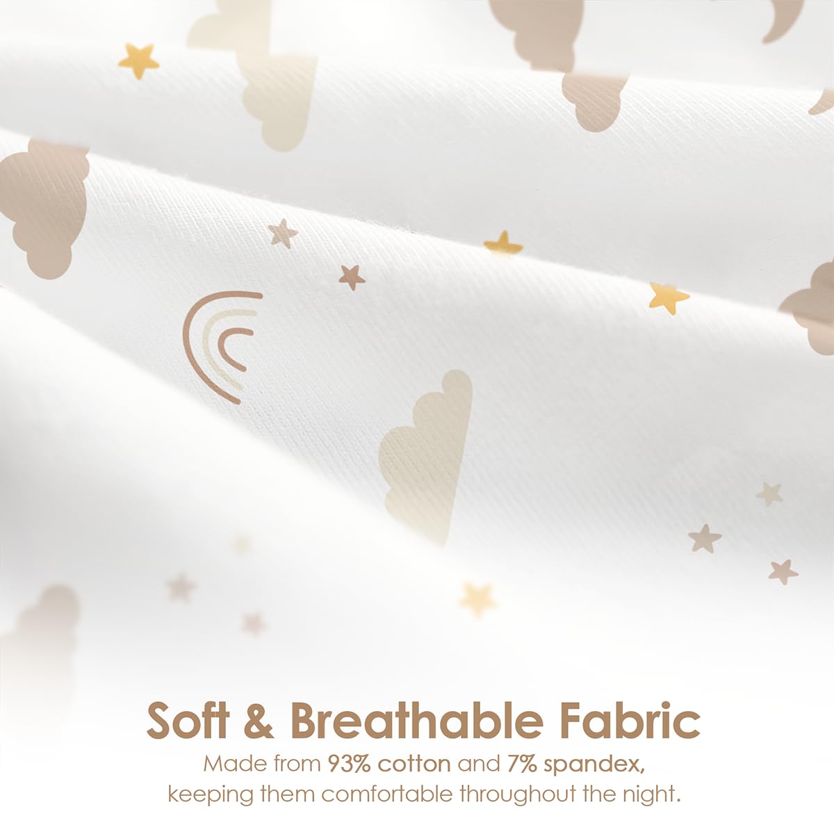 SANDJEST cotton material close-up shows breathable skin-friendly fabric