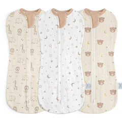 SANDJEST baby swaddle animal-design offers cozy comfort for newborn sleep
