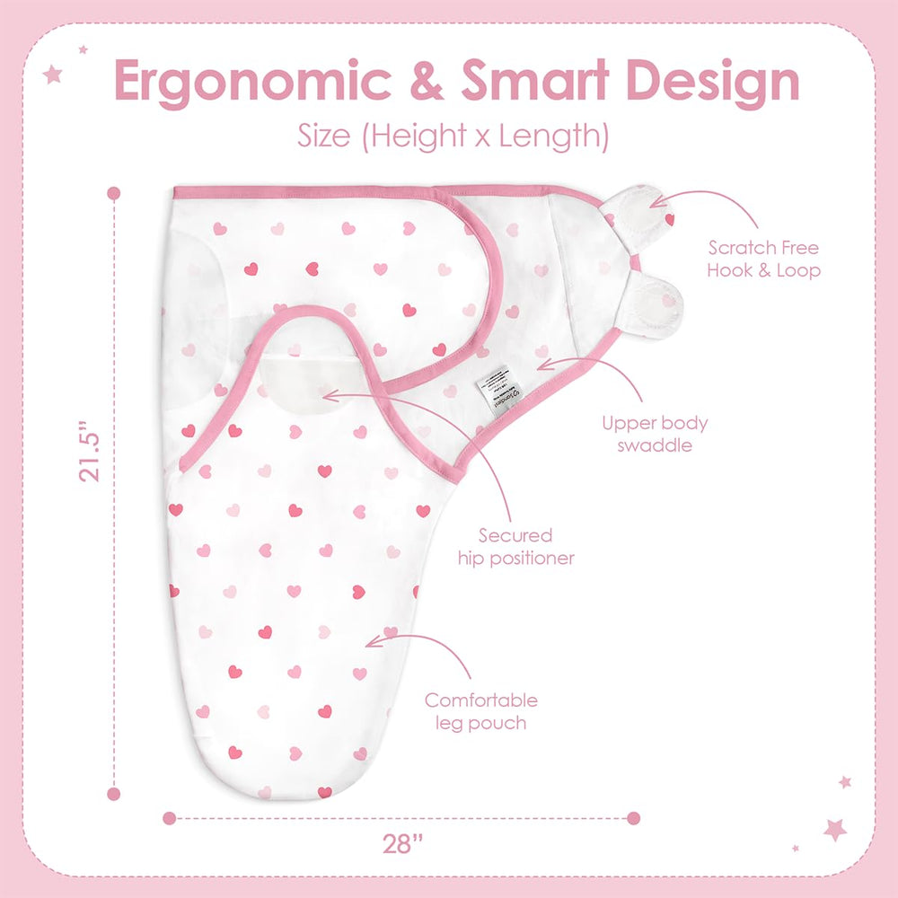 SANDJEST Swaddle closeup shows breathable cotton for delicate skin